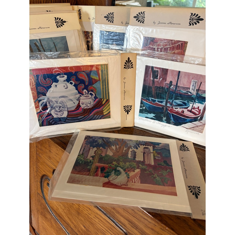 Joanna Mersereau Art Greeting Cards Lot of 22 Vintage Watercolor Prints Blank
